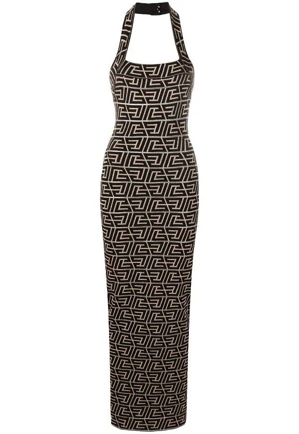 Balmain klänning med halterneck - Svart