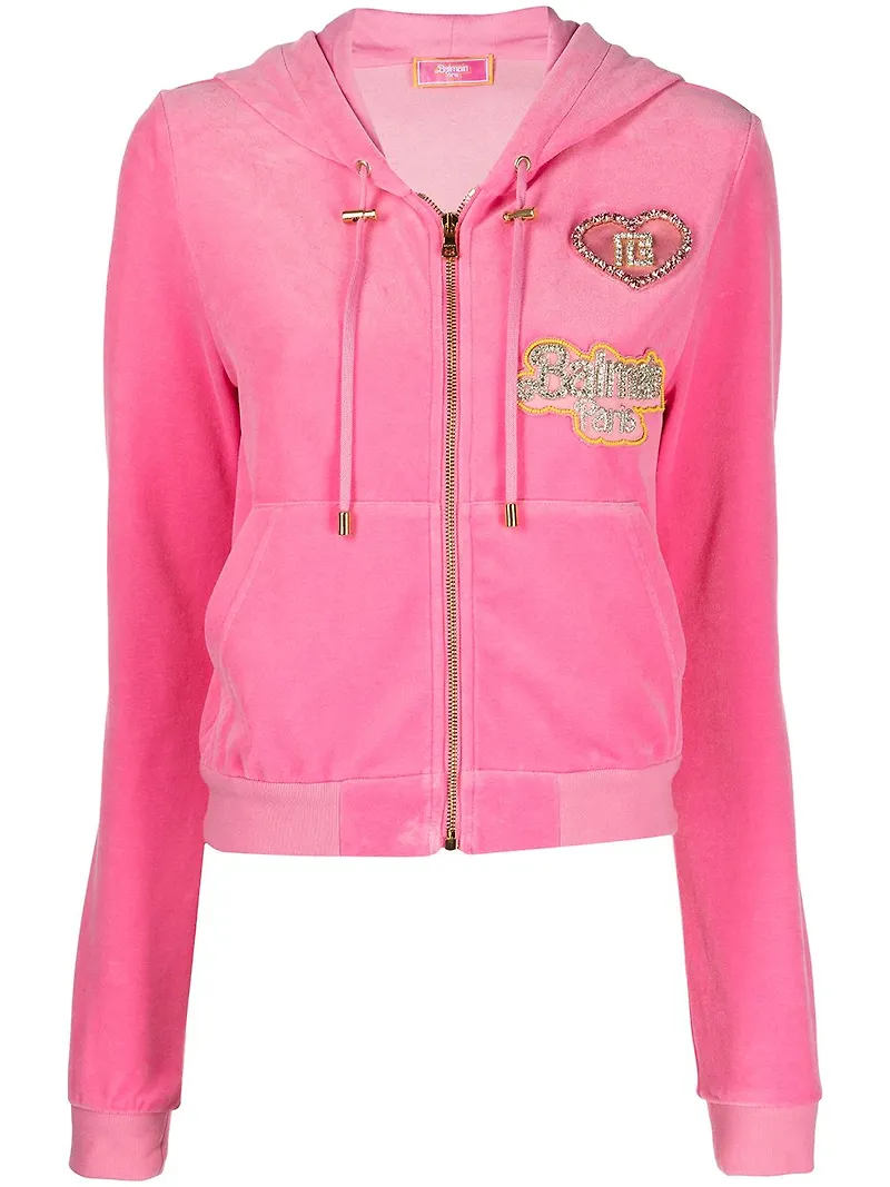 Balmain kort hoodie - Rosa