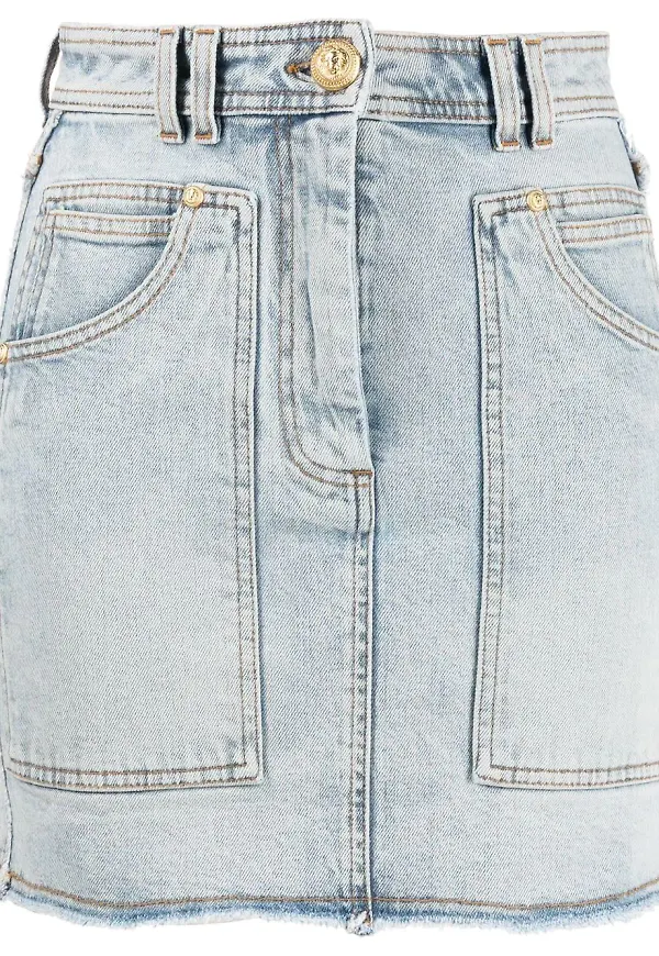 Balmain kort jeanskjol - Blå