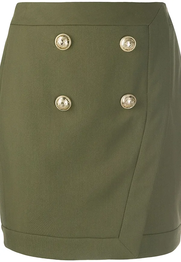 Balmain kort militärkjol - Grön