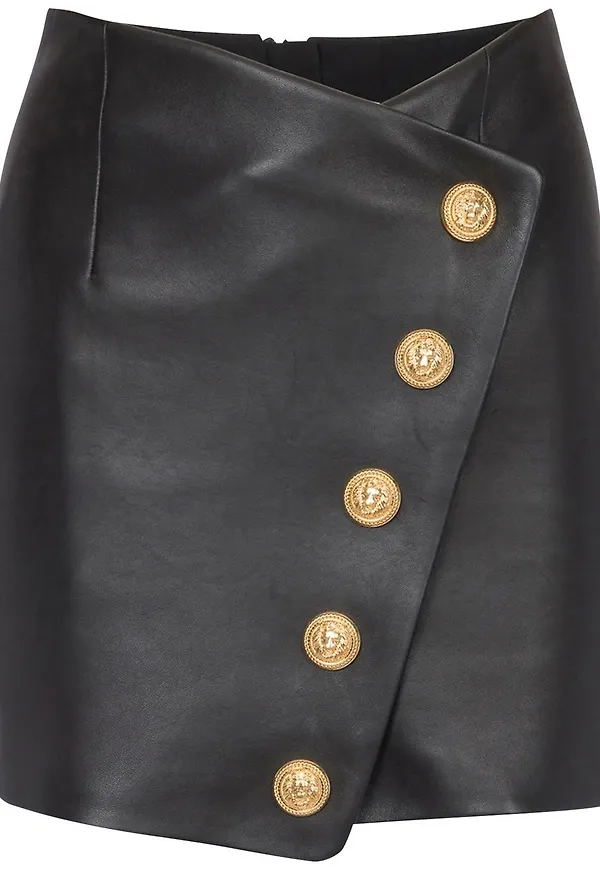 Balmain kort omlottkjol - Svart