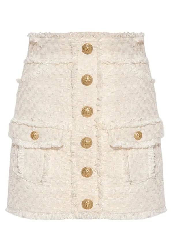 Balmain Korta kjolar Beige, Dam