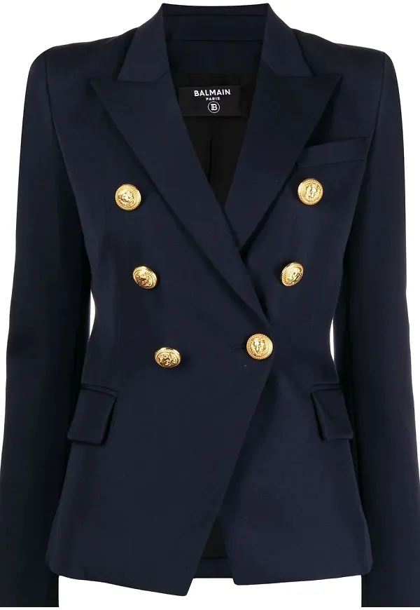 Balmain Laine dubbelknäppt blazer - Blå