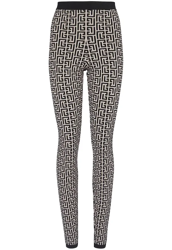 Balmain leggings med hög midja - Svart