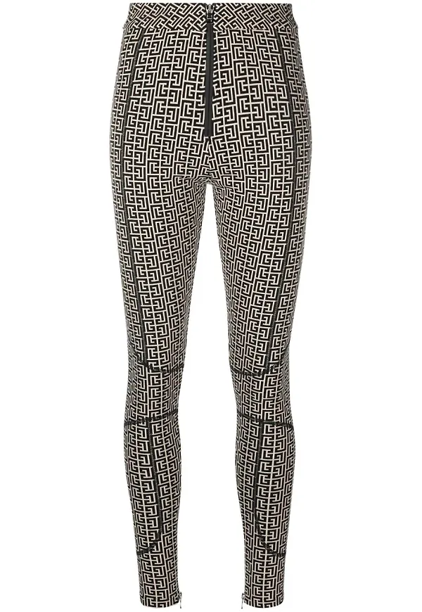 Balmain leggings med hög midja - Svart
