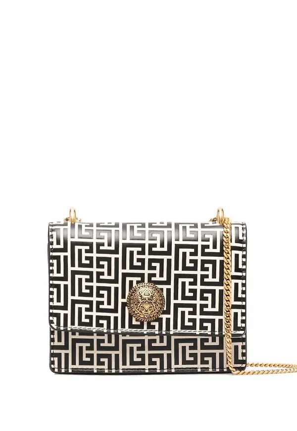 Balmain liten väska med monogram - Vit