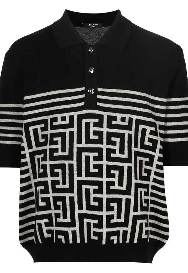 Balmain logo-jacquard jumper - Svart