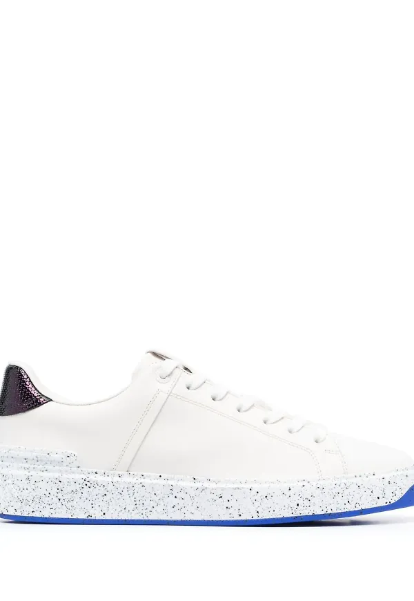 Balmain låga lädersneakers - Vit