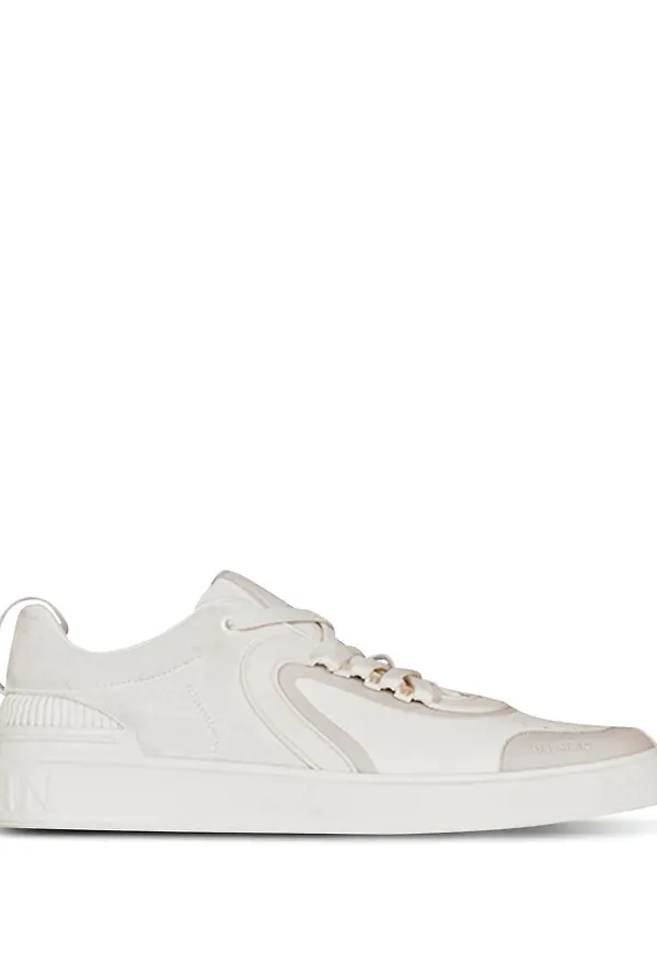 Balmain låga sneakers med panel - Vit