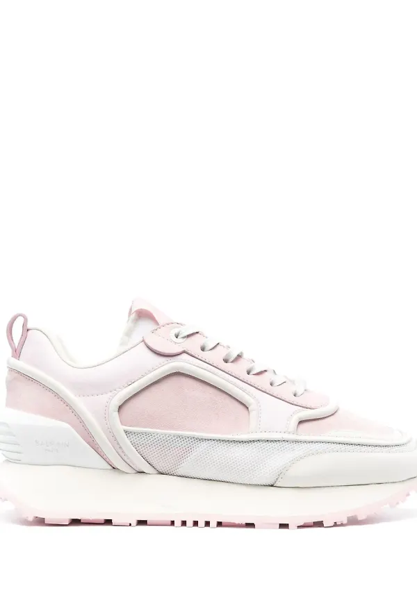 Balmain låga tvåfärgade sneakers - Rosa