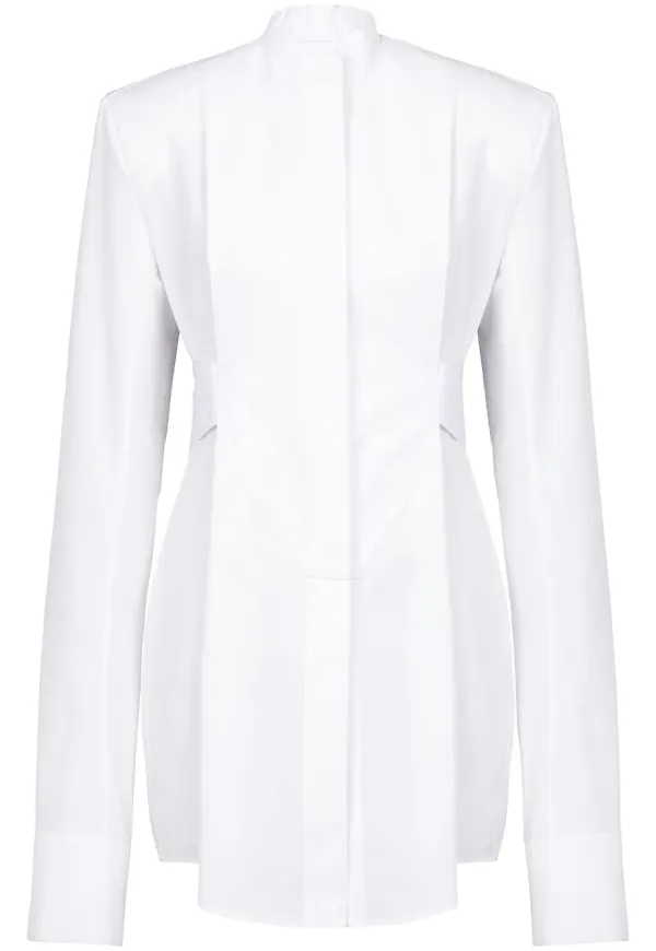 Balmain lång bomullsskjorta - Vit
