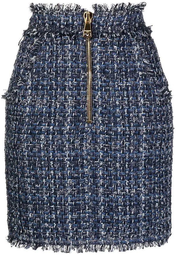 Balmain minikjol med hög midja - Blå