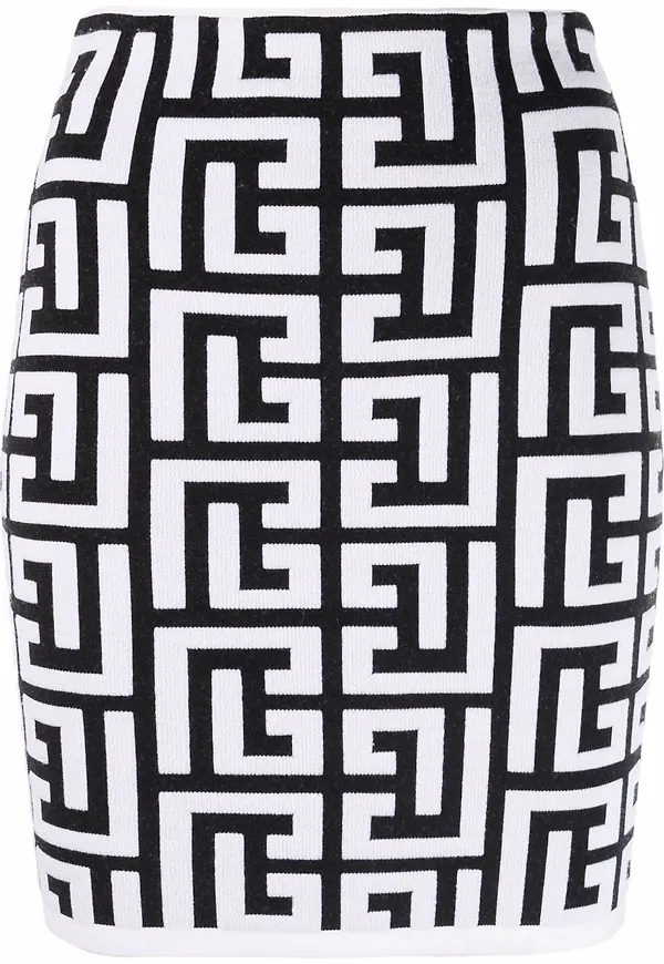 Balmain minikjol med hög midja - Neutral