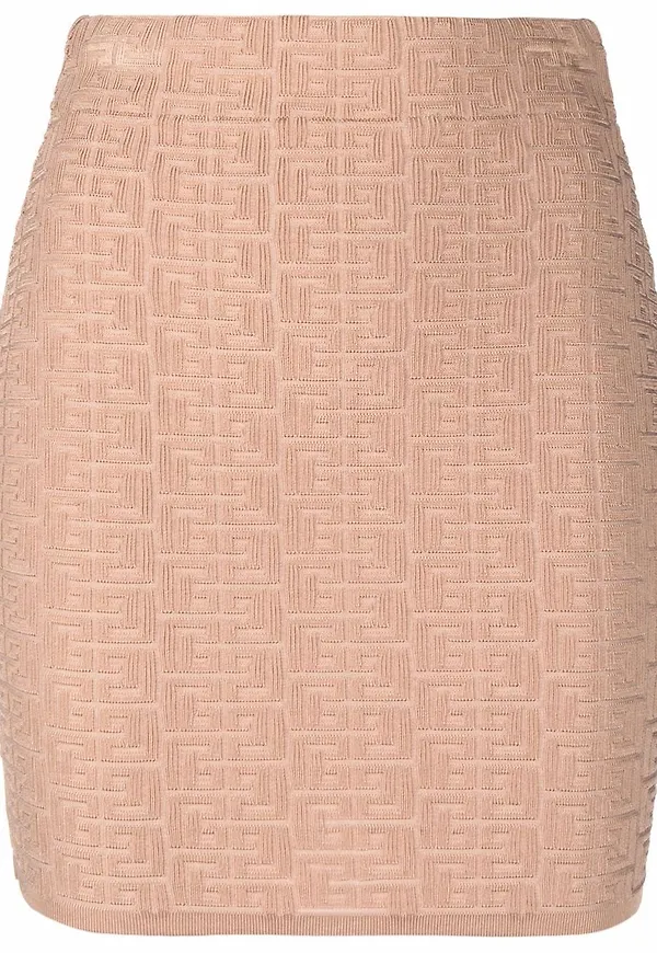 Balmain minikjol med monogram - Neutral