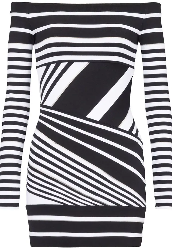 Balmain miniklänning i jacquard - Svart