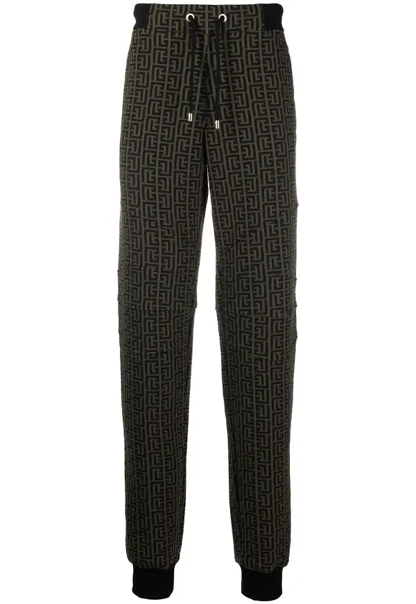Balmain mjukisbyxor med monogram - Brun