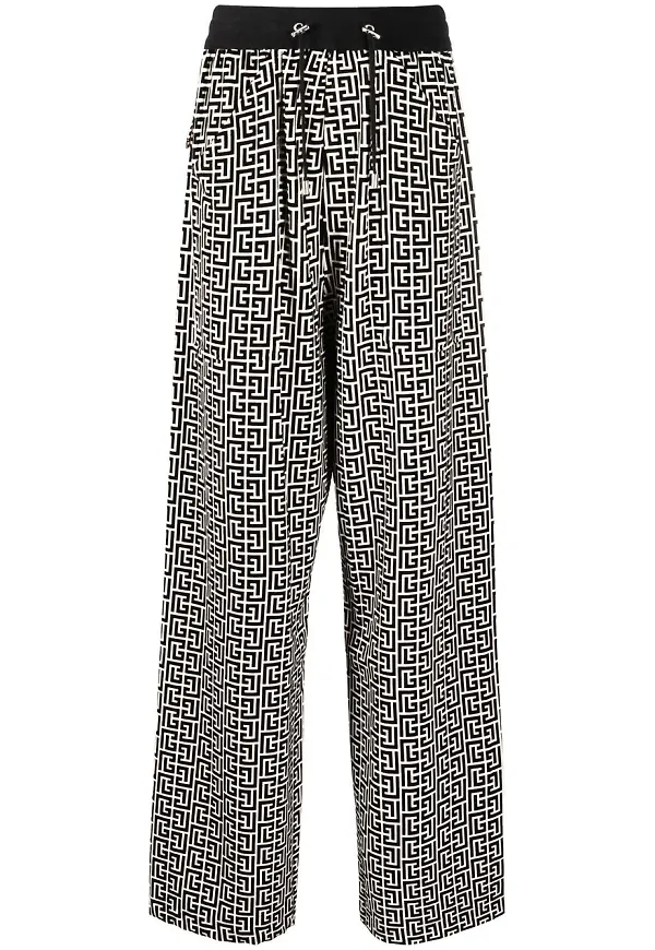 Balmain mjukisbyxor med monogram - Svart