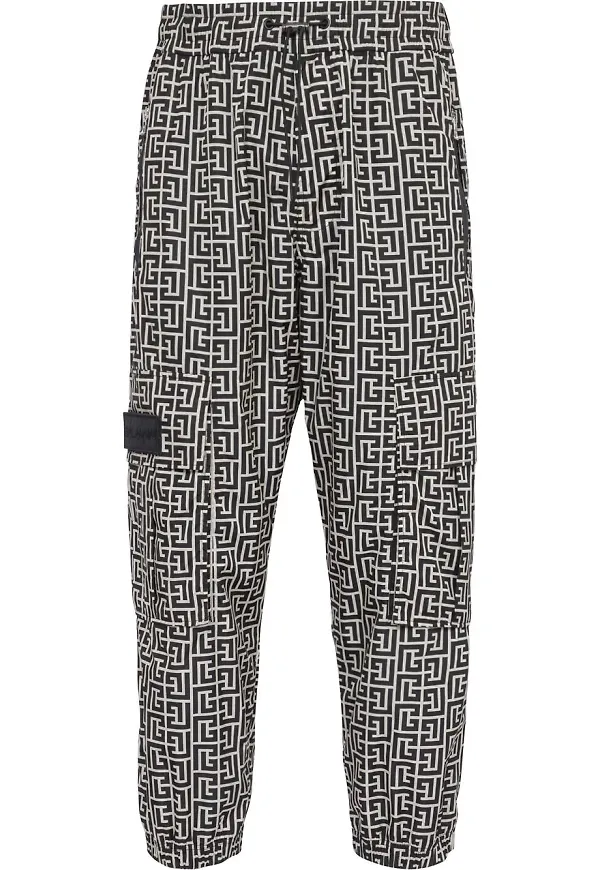 Balmain mjukisbyxor med monogram - Svart