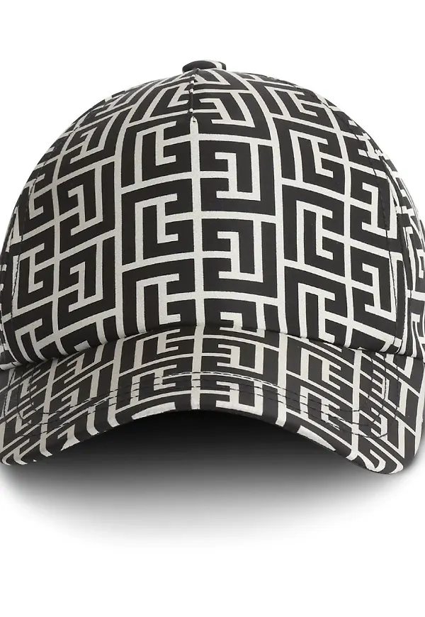 Balmain monogram-print baseball hat - Svart