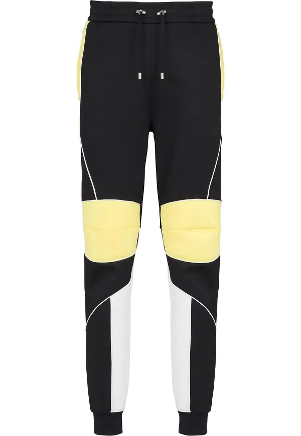Balmain Moto sweatpants med färgblock - Svart