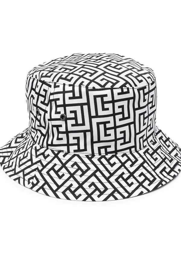 Balmain mönstrad fiskehatt - Svart