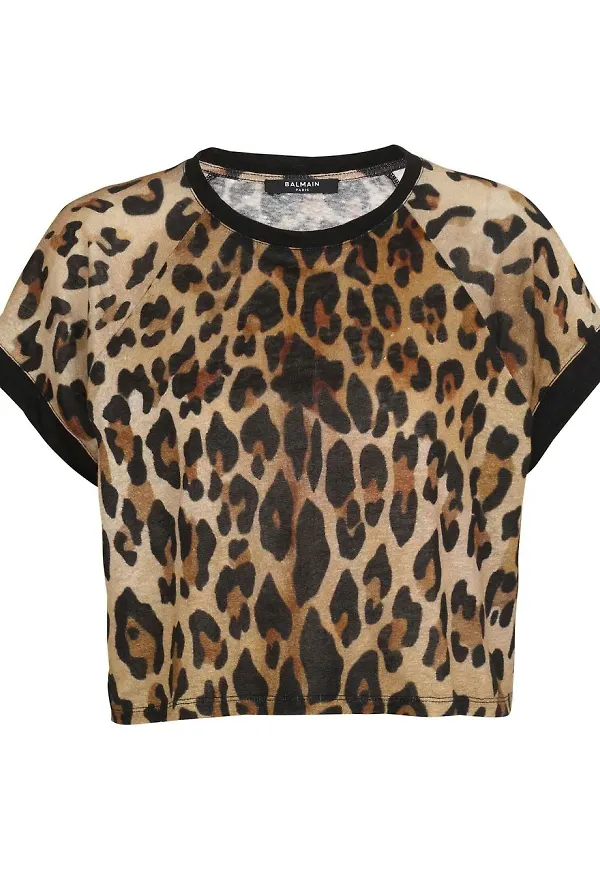 Balmain mönstrad t-shirt - Brun