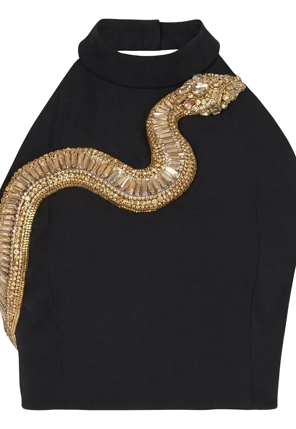 Balmain ormprydd topp - Svart