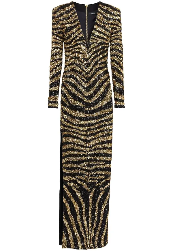 Balmain paljettklänning - Svart