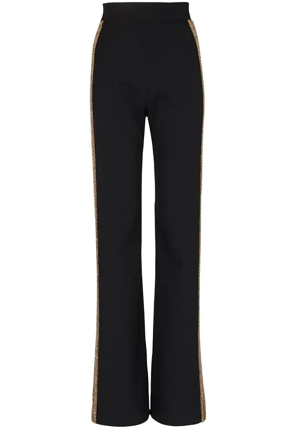 Balmain paljettprydda byxor - Svart