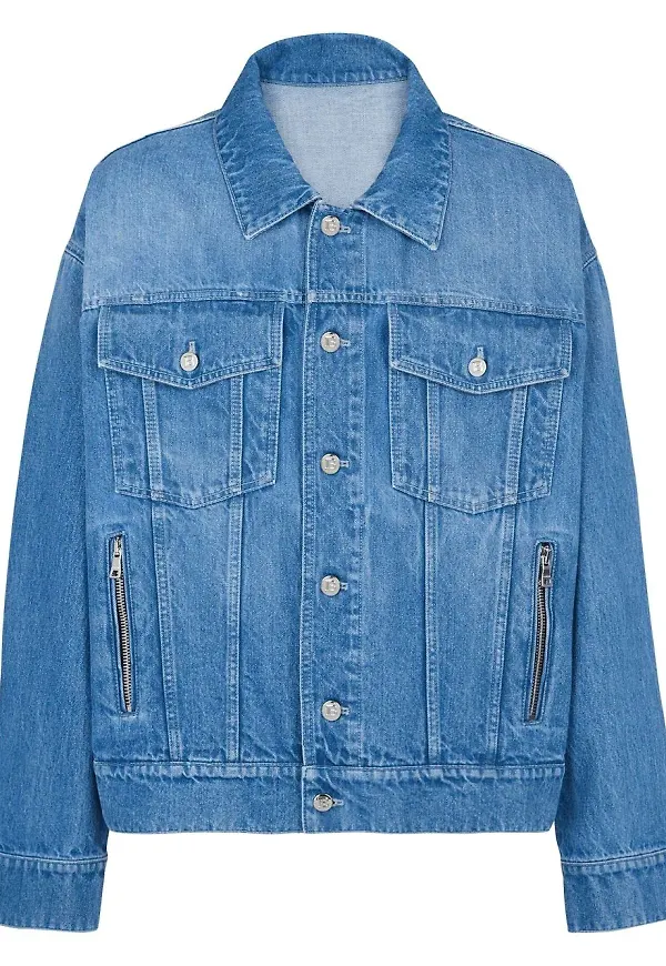 Balmain Pikachu truckerjacka i denim - Blå