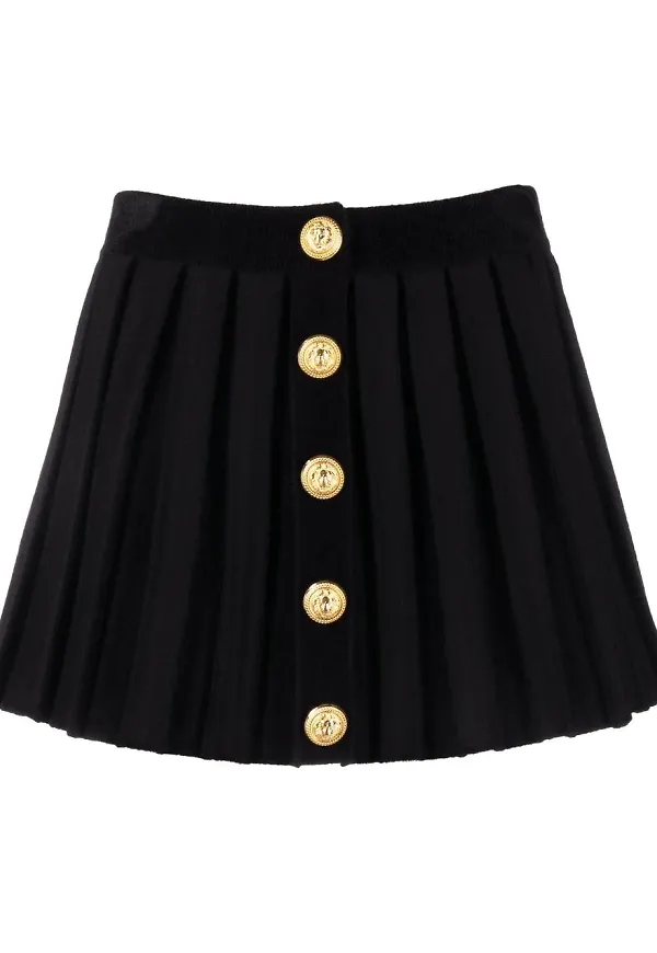 Balmain plisserad kjol - Svart