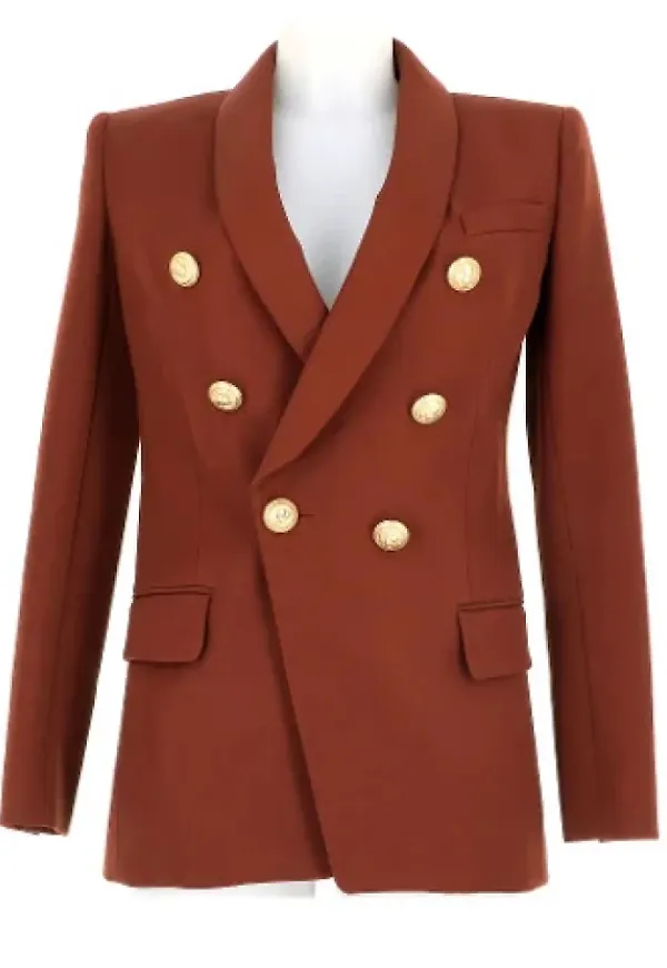 Balmain Pre-owned Pre-owned Viskos ytterklder Brun, Dam