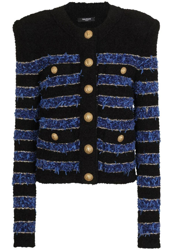 Balmain randig jacka - Blå