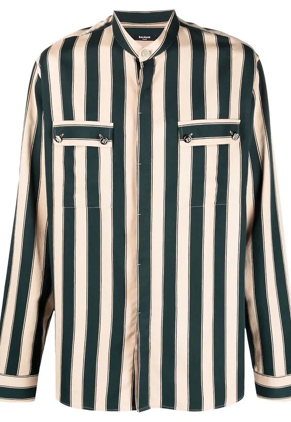 Balmain randig skjorta - Neutral