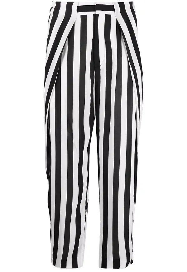 Balmain randiga finbyxor - Svart