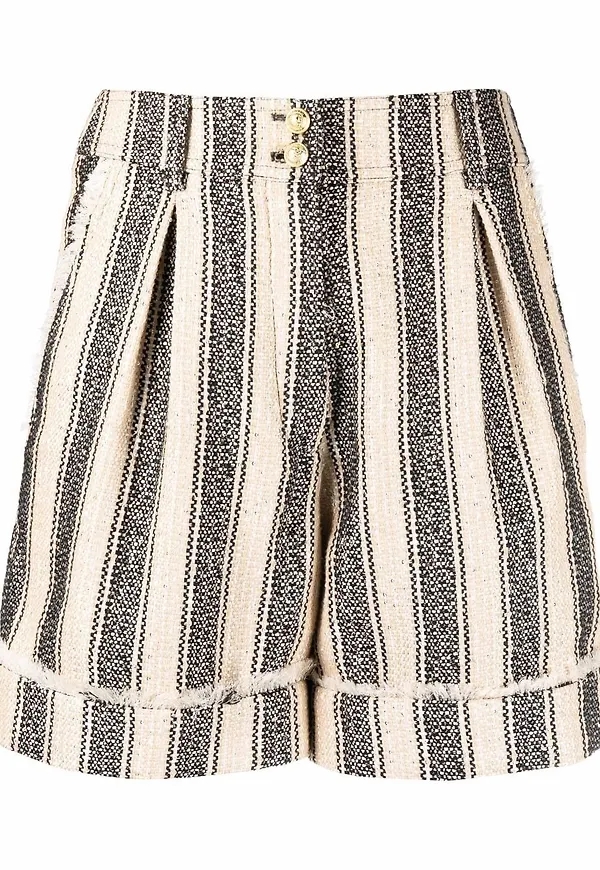 Balmain randiga shorts - Neutral
