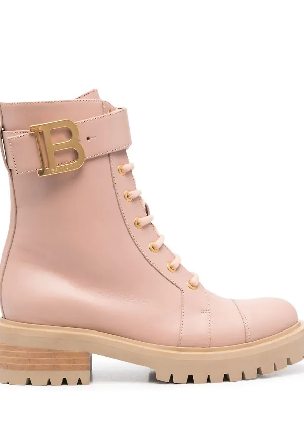 Balmain Ranger stövlar med snörning - Rosa