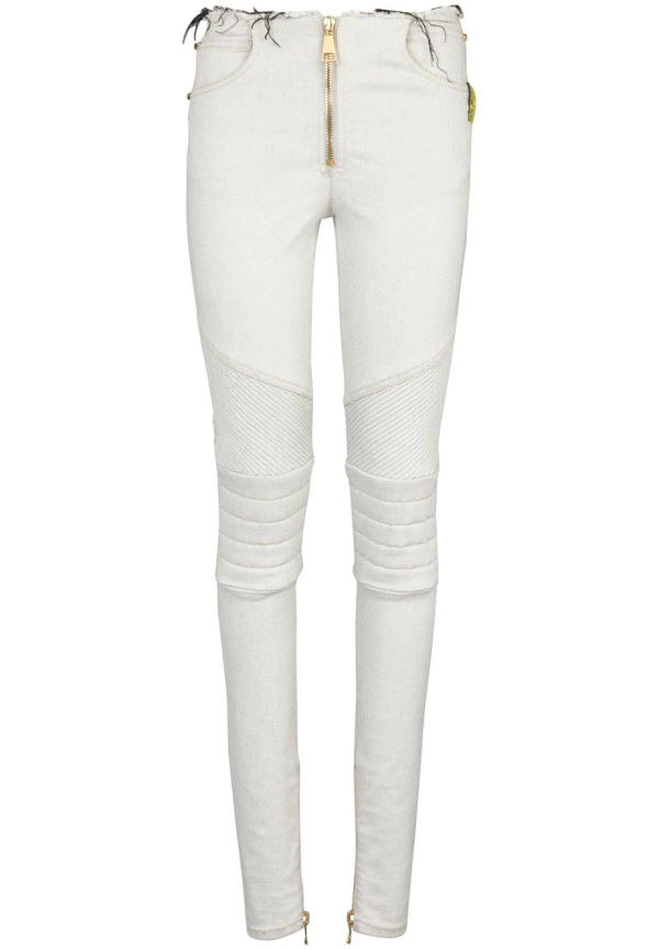 Balmain ribbade slim fit-jeans - Grå