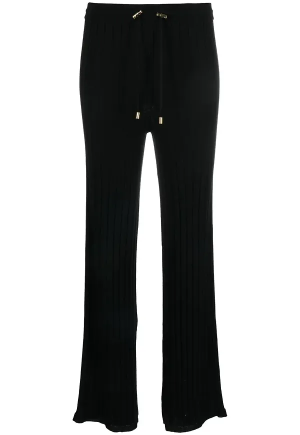 Balmain ribbed-knit track pants - Svart