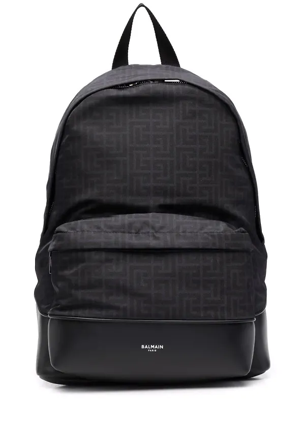Balmain ryggsäck med monogram - Svart