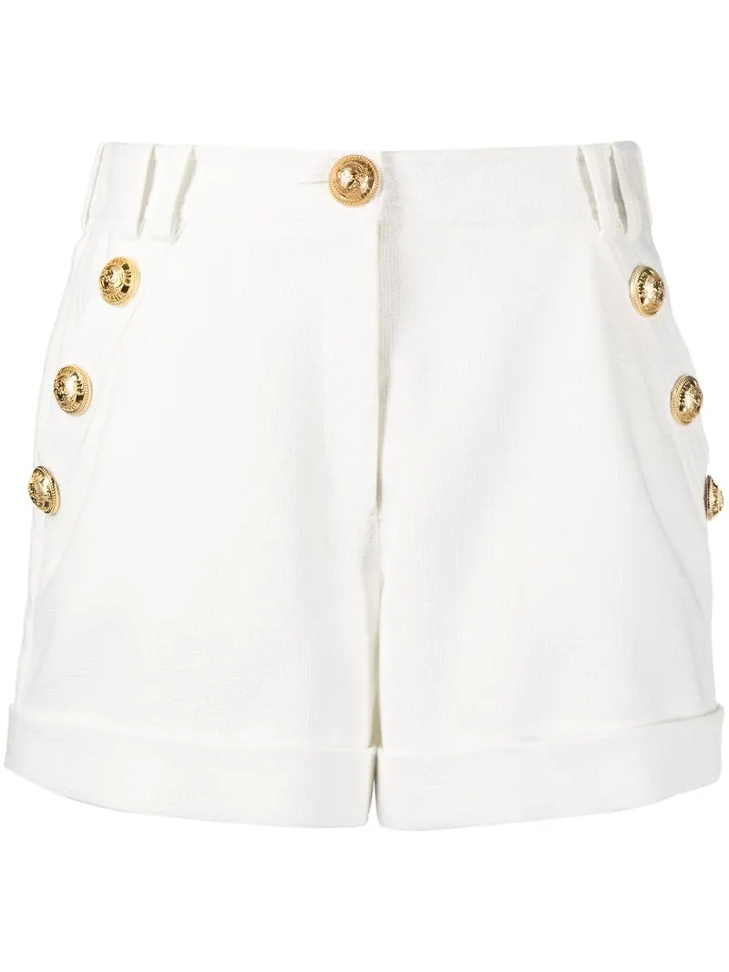 Balmain shorts med låg midja - Vit