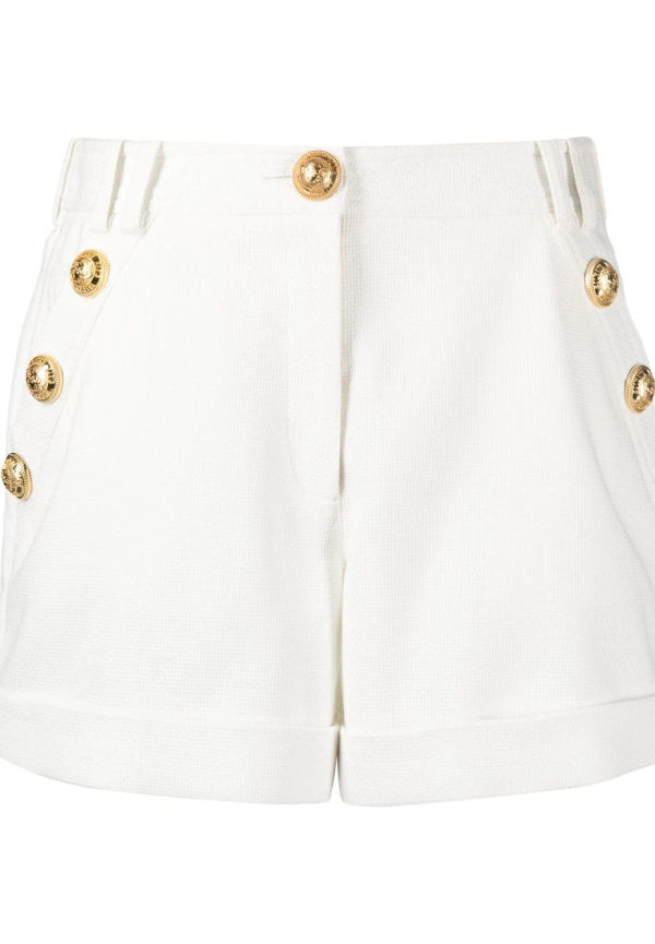 Balmain shorts med låg midja - Vit