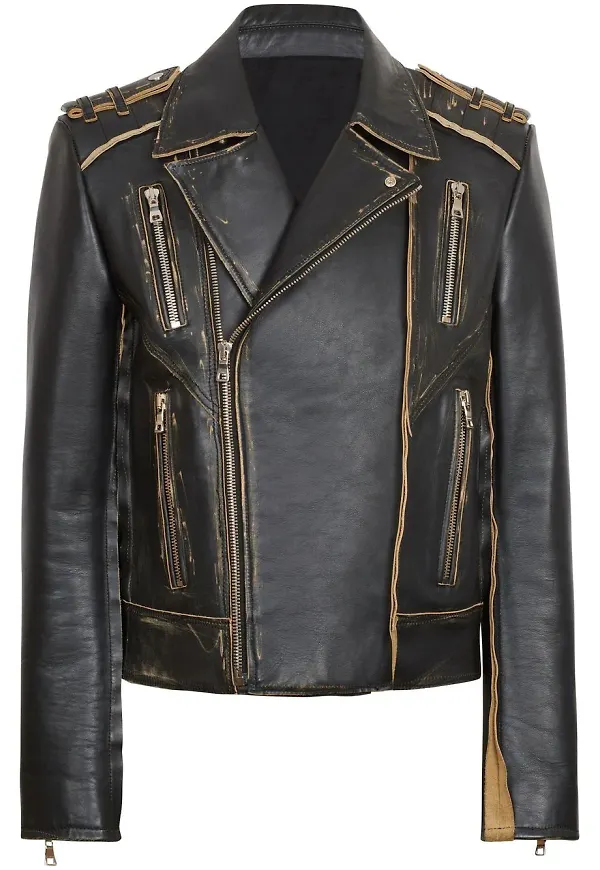 Balmain skinnjacka i bikermodell - Svart