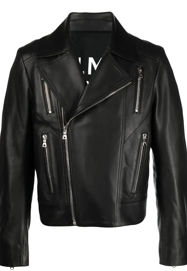 Balmain skinnjacka med dragkedja - Svart