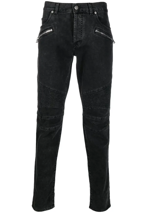 Balmain skinny-jeans med låg midja - Svart