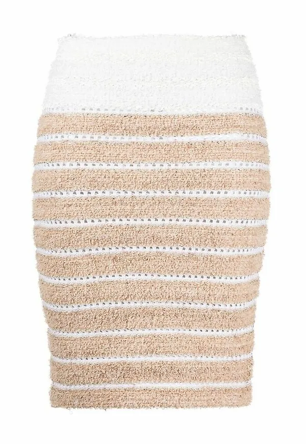Balmain Skirt Xf0Lc055Kb86 Beige, Dam