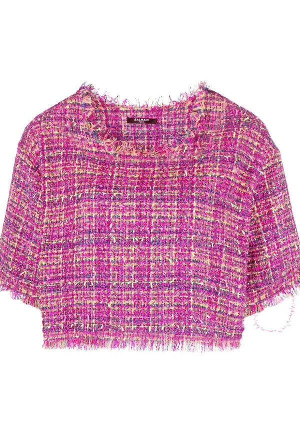 Balmain skjorta i oversize-modell - Rosa