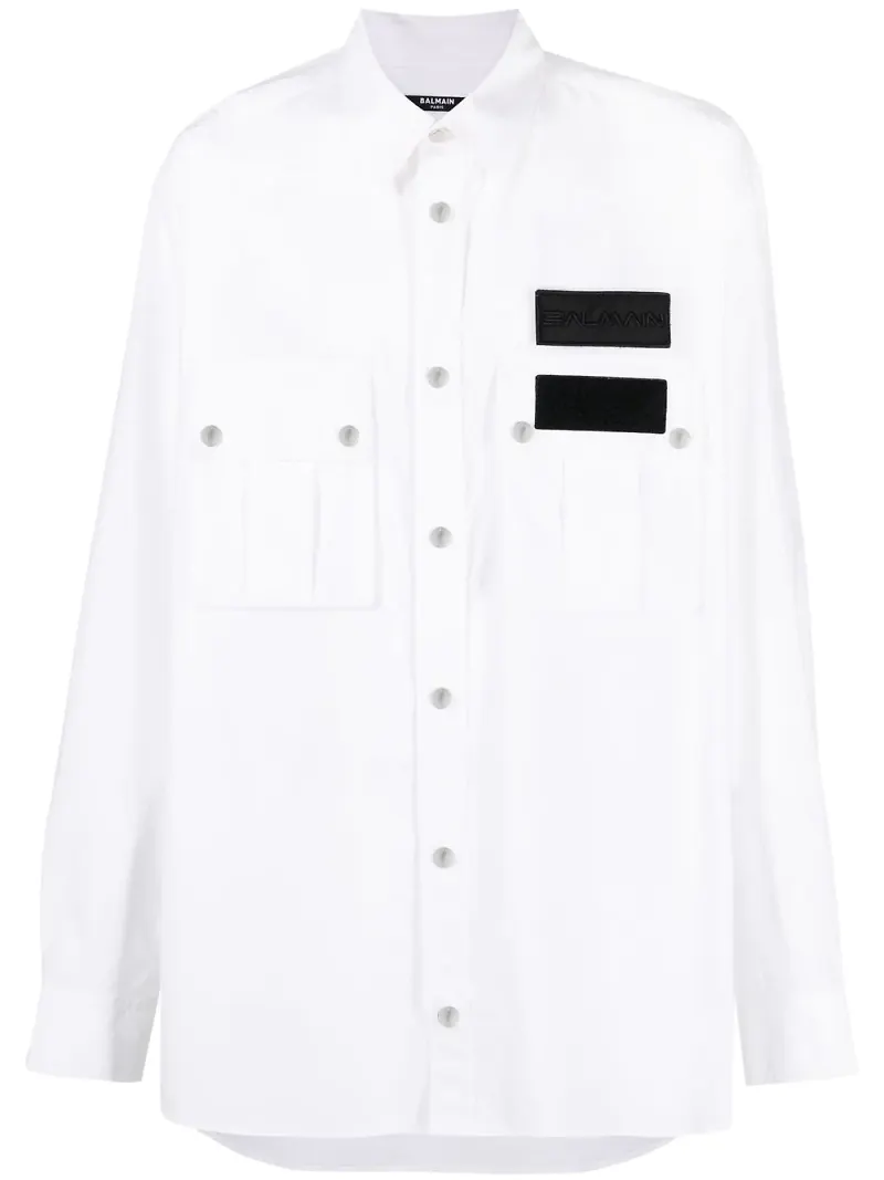 Balmain skjorta i oversize-modell - Vit