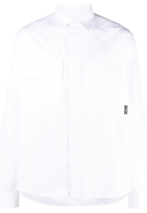 Balmain skjorta med bröstficka - Vit