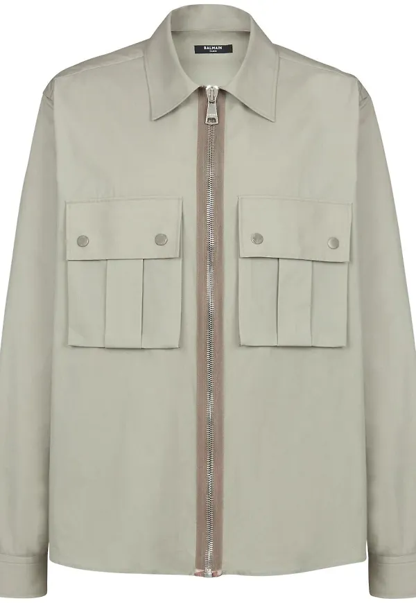 Balmain skjorta med dragkedja - Neutral